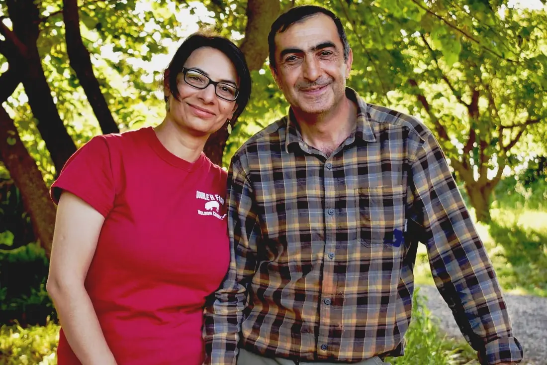 Gayane and Ara Avagyan on the farm